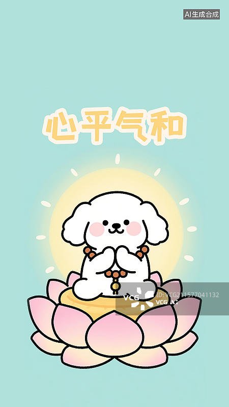 【AI数字艺术】心平气和图片素材