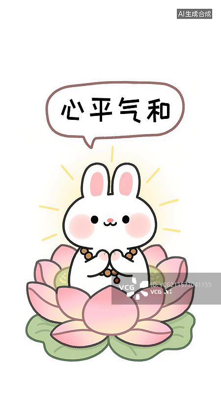 【AI数字艺术】心平气和图片素材