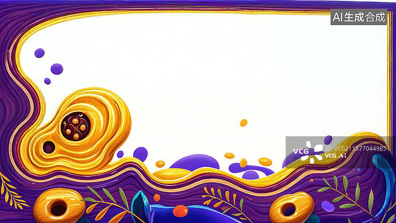 【AI数字艺术】紫色与金色交织的抽象艺术背景图片素材