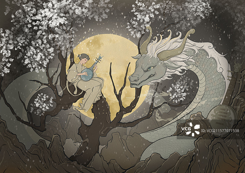 龙生九子之囚牛图片素材