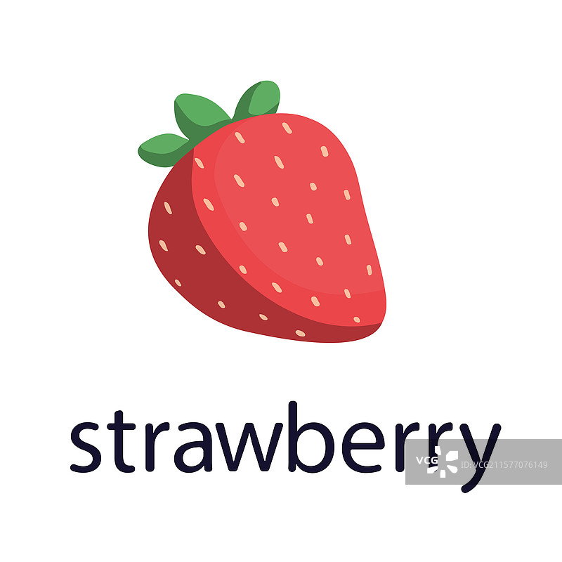 闪卡草莓成熟的浆果图片素材