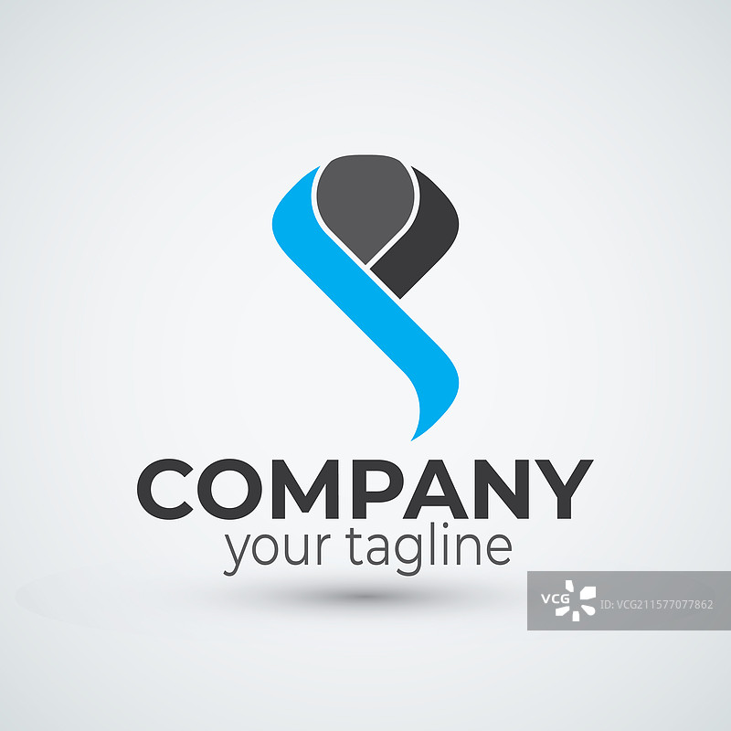 抽象披肩标志设计图标模板图片素材