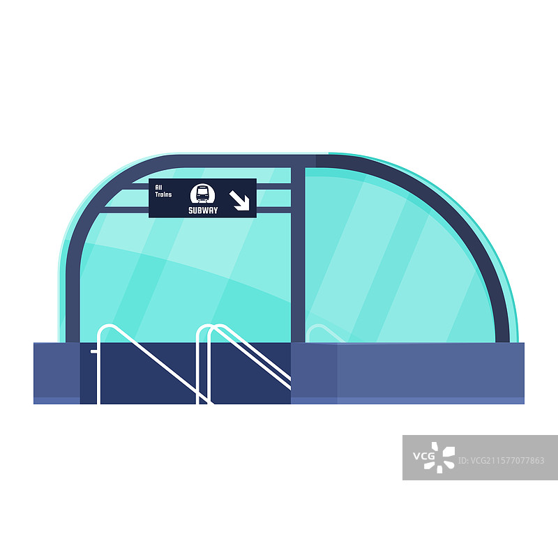 现代地铁入口通往地下图片素材
