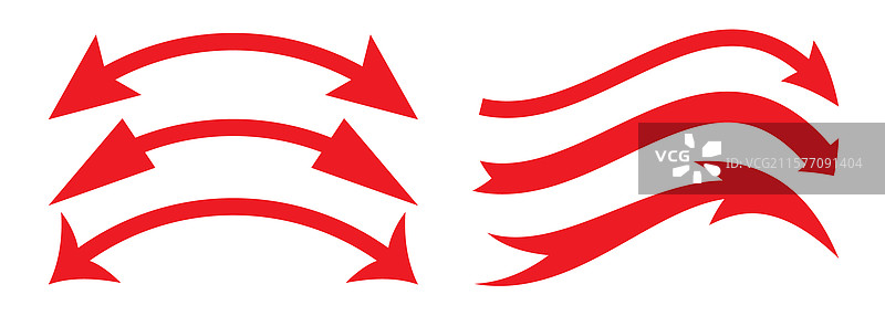 白色背景上的红色箭头图标，用于网站图片素材