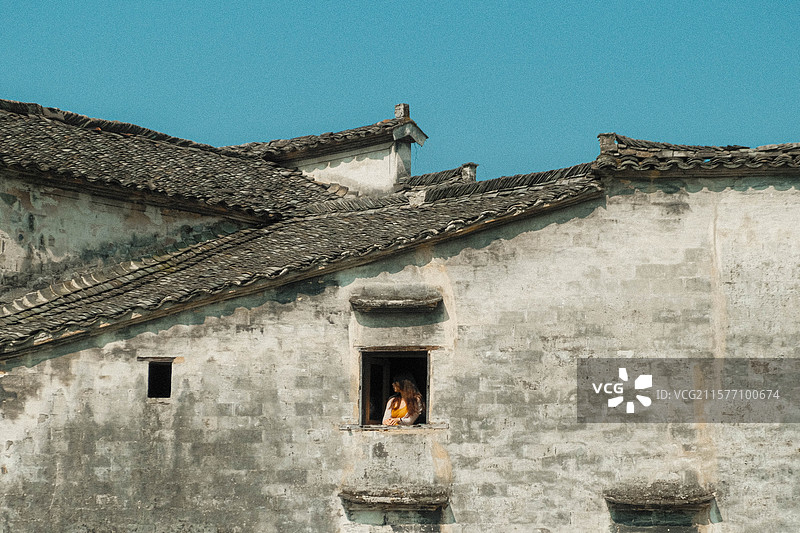 宏村的建筑图片素材