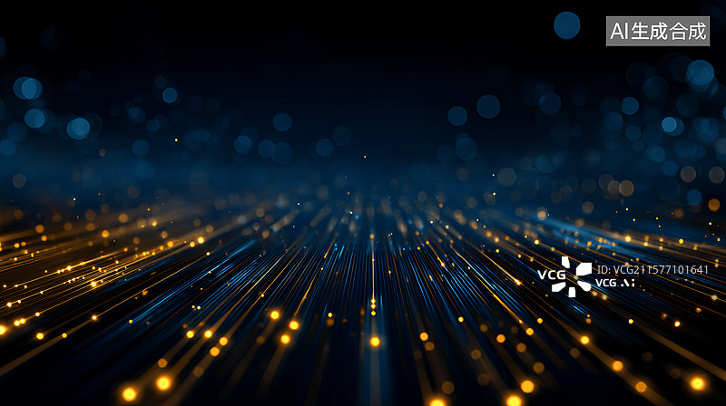 【AI数字艺术】蓝色人工智能全息数字化空间商务科技背景图片素材