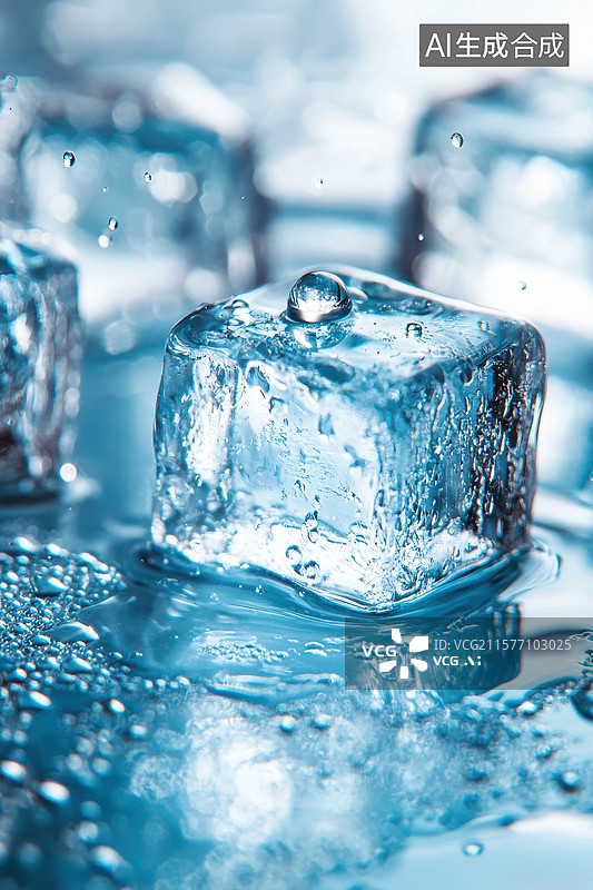 【AI数字艺术】晶澈冰韵图片素材