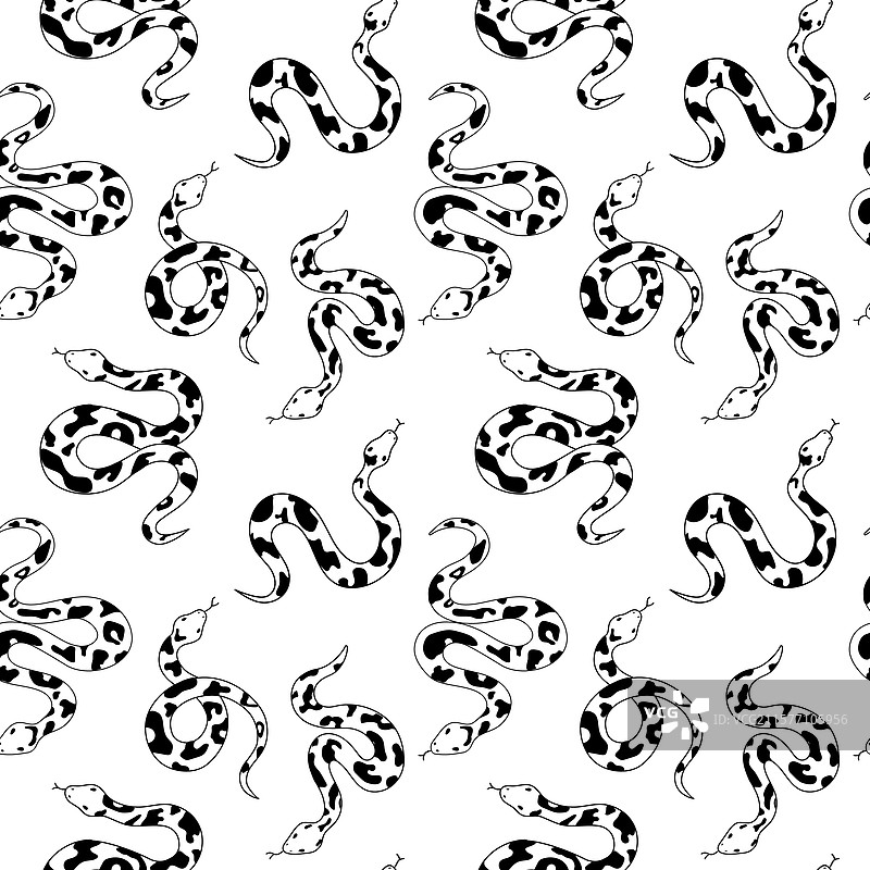各种图案的蛇涂鸦集合图片素材