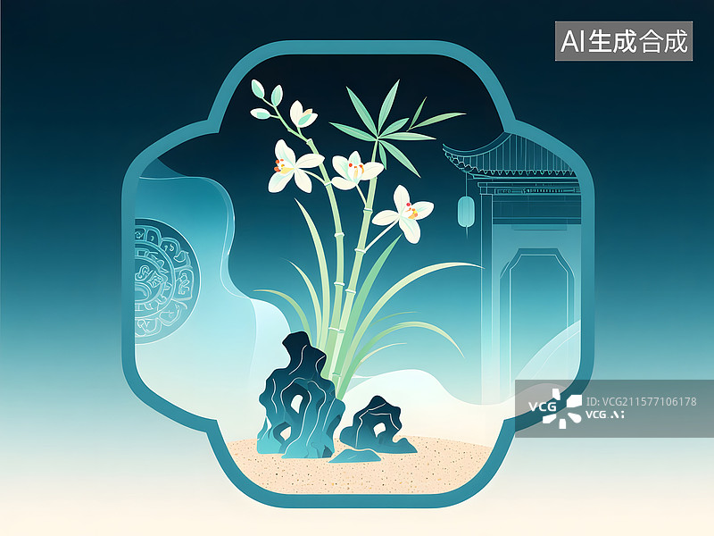 【AI数字艺术】卡通手绘国风国潮插画图片素材