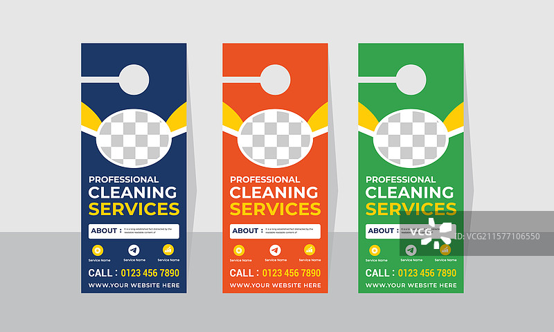 专业清洁服务门挂设计图片素材