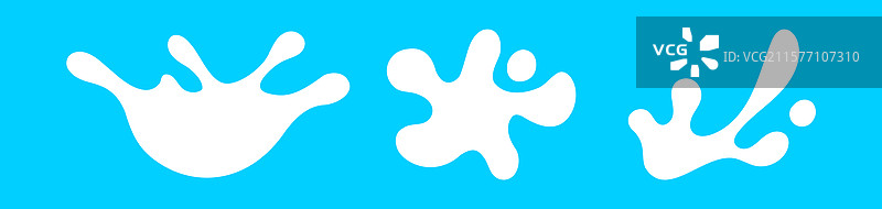 牛奶飞溅成皇冠形状的牛奶溅落图片素材