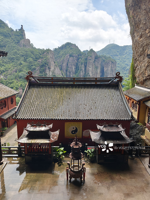 人文风景-浙江温州-雁荡山灵峰景区人文景观图片素材