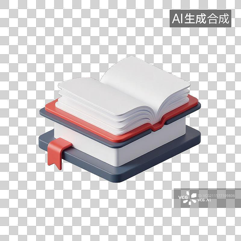 【AI数字艺术】3D卡通书籍书本素材知识的阶梯图片素材