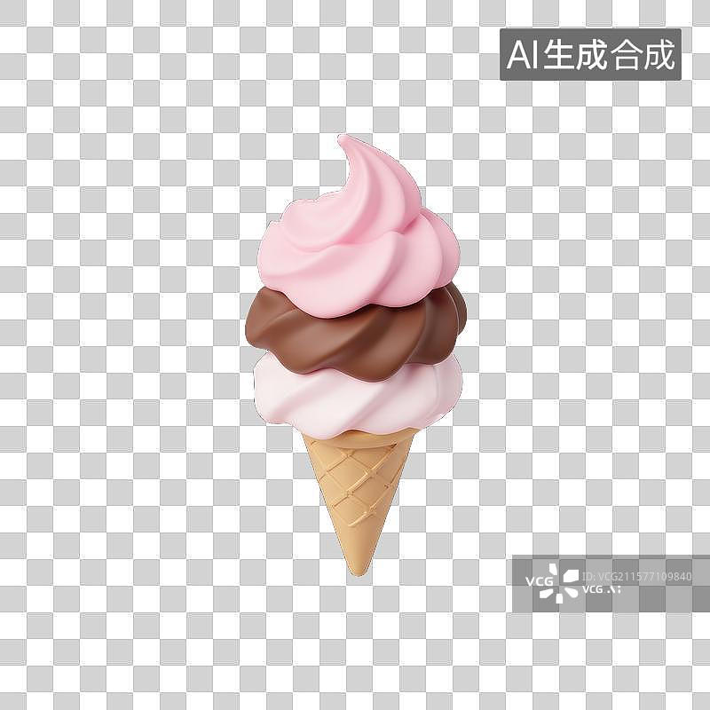 【AI数字艺术】夏日清凉冰淇淋图片素材