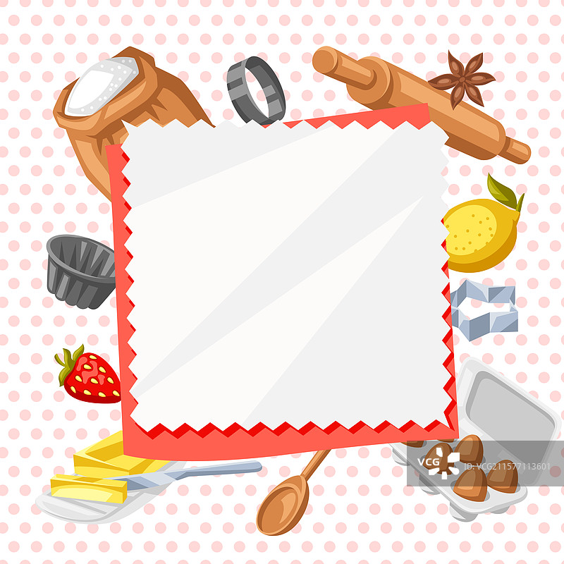烘焙工具和厨具的背景图片素材