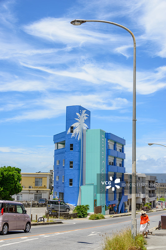 日本冲绳琉球宫古岛街头景观图片素材