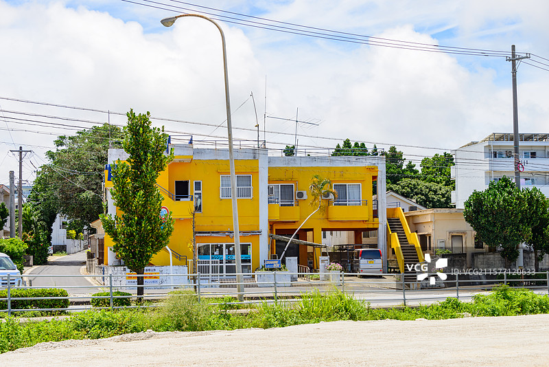 日本冲绳琉球宫古岛街头景观图片素材