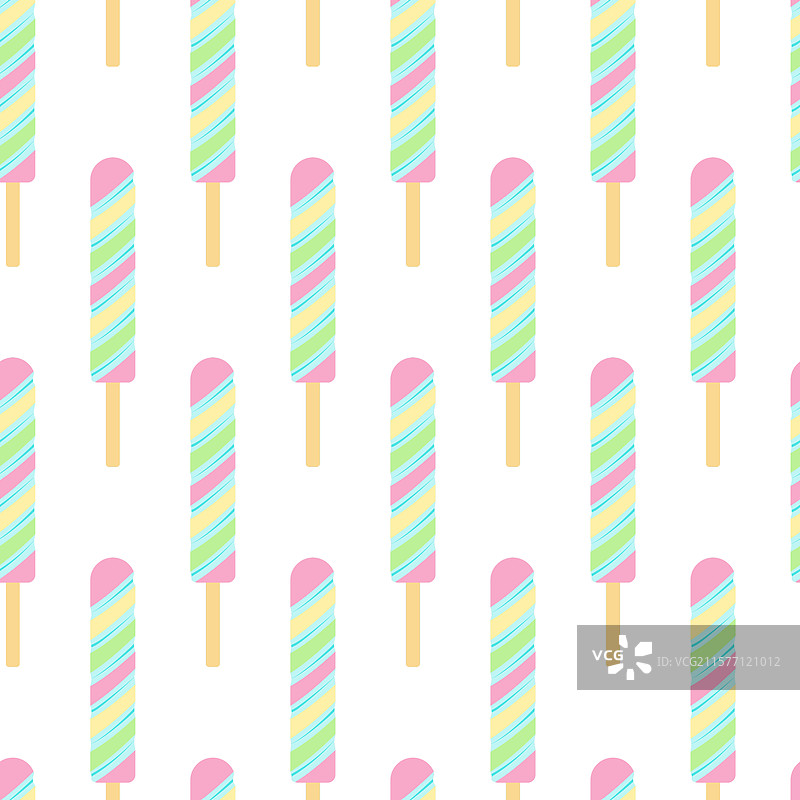 时尚的彩色粉彩条纹冰棒图片素材