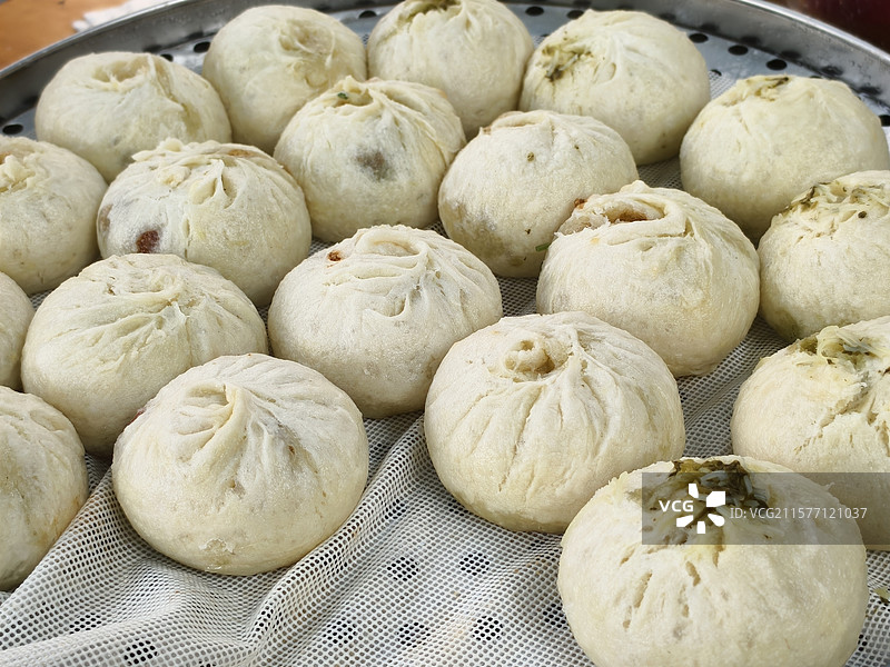 新鲜出笼的包子图片素材