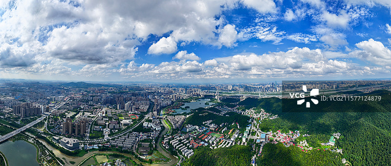 航拍长沙山水洲城图片素材
