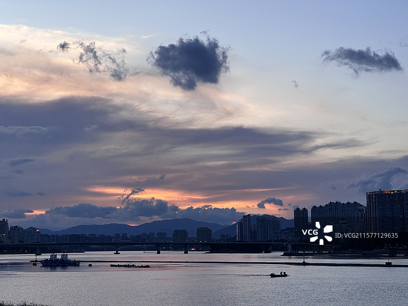 风起云涌—福州江滨赏晚霞图片素材