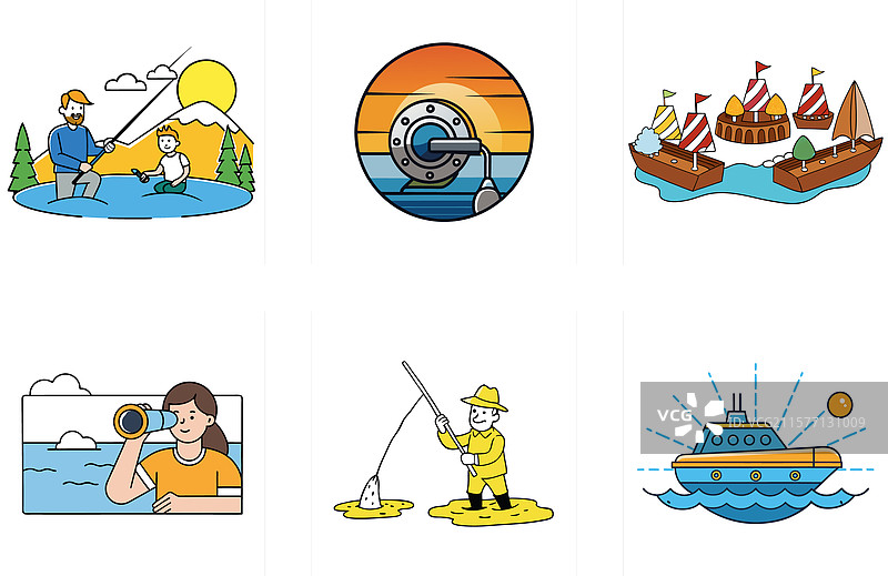 阴云密布的天空，深海钓鱼套装，水下场景图片素材