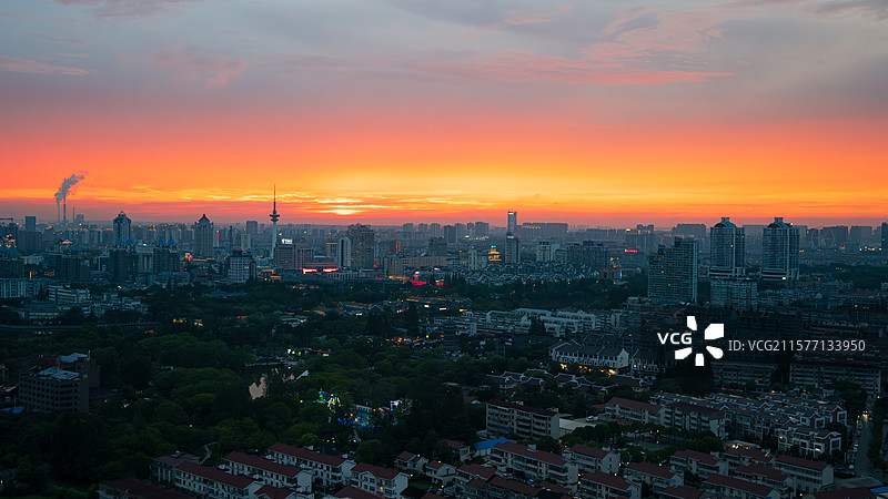 南通日落晚霞图片素材