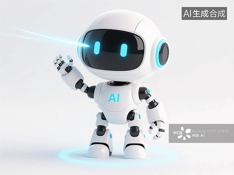 【AI数字艺术】可爱人工智能AI机器人精灵图片素材