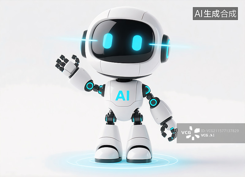 【AI数字艺术】可爱人工智能AI机器人精灵图片素材