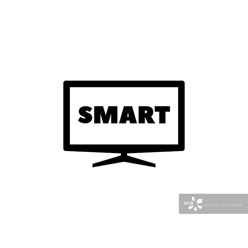 数字媒体应用的时尚智能电视图标图片素材