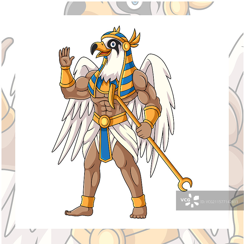 霍鲁斯卡通吉祥物角色设计图片素材