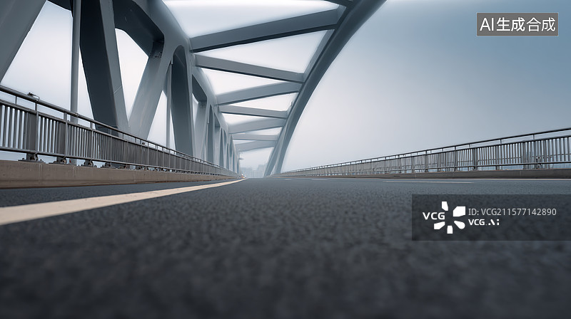 【AI数字艺术】现代桥梁建筑背景-汽车广告背景图图片素材