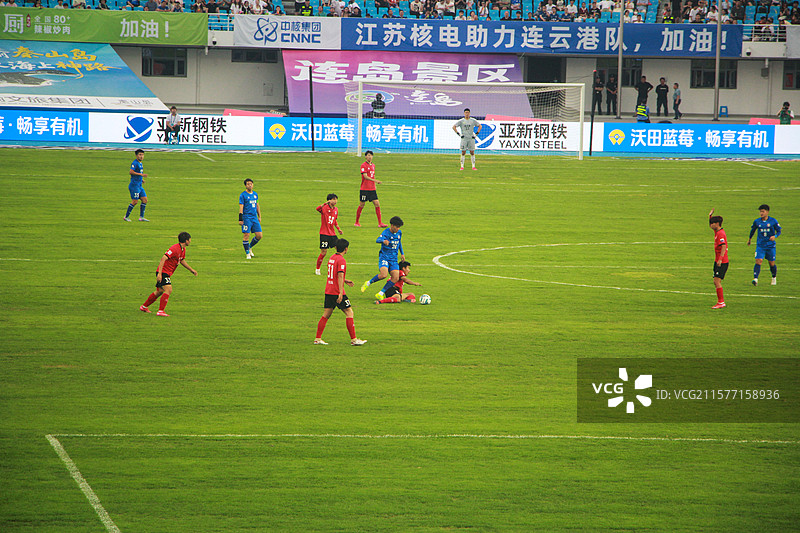 苏超联赛连云港队迎战淮安队比赛集锦图片素材