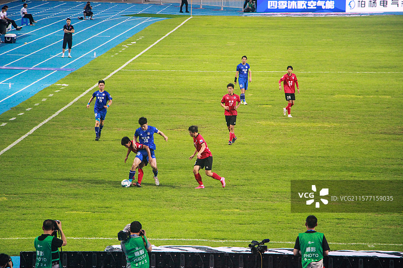 苏超联赛连云港队迎战淮安队比赛集锦图片素材