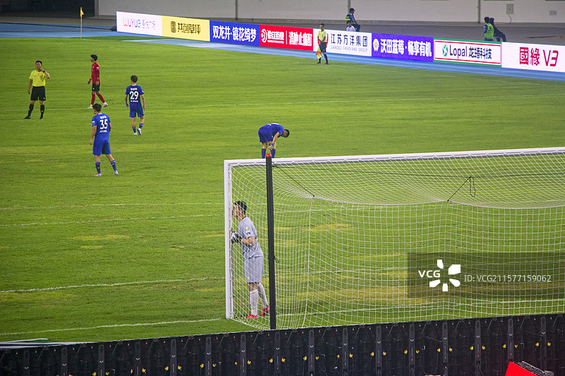 苏超联赛连云港队迎战淮安队比赛集锦图片素材