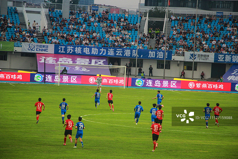 苏超联赛连云港队迎战淮安队比赛集锦图片素材