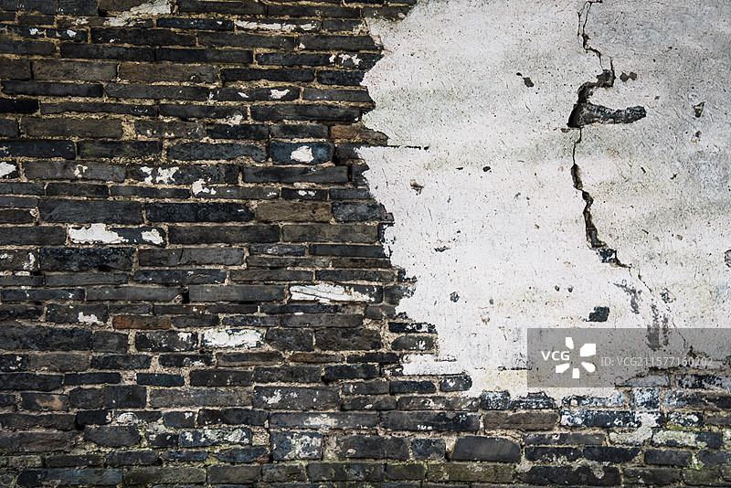 老砖墙壁时间风化形成的纹理图片素材