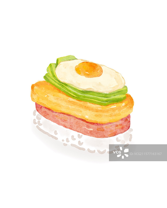 手绘日式寿司插画图片素材