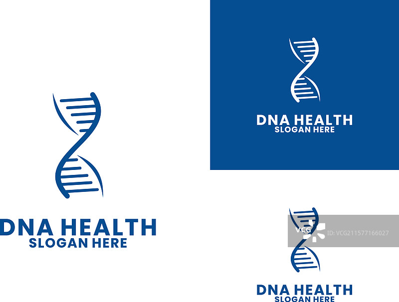 简单的DNA健康标志设计模板图片素材