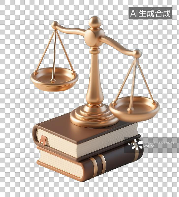 【AI数字艺术】3D书上面一把天平图片素材