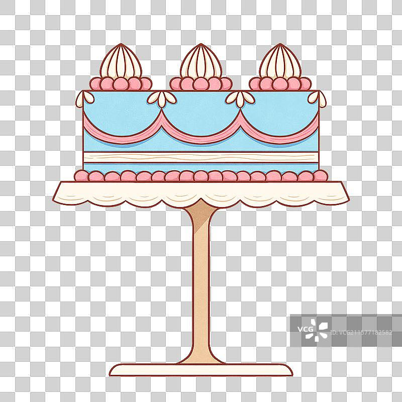 卡通风格装饰蛋糕图片素材
