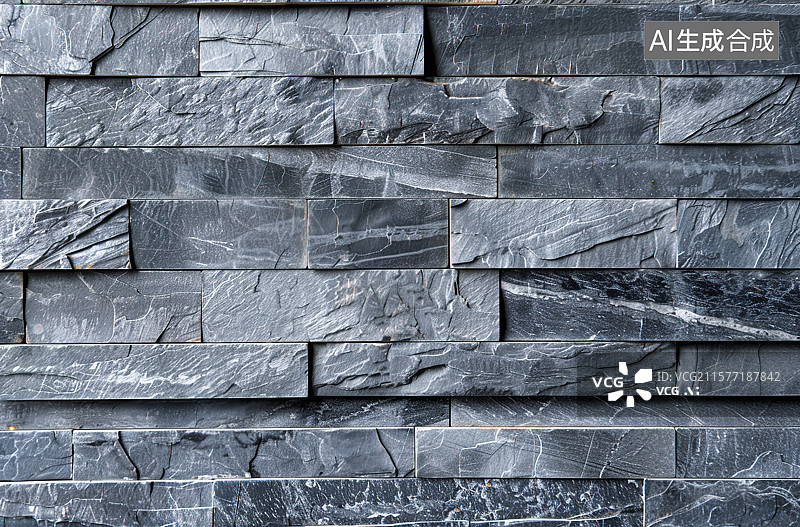 【AI数字艺术】深色石墙纹理图片素材