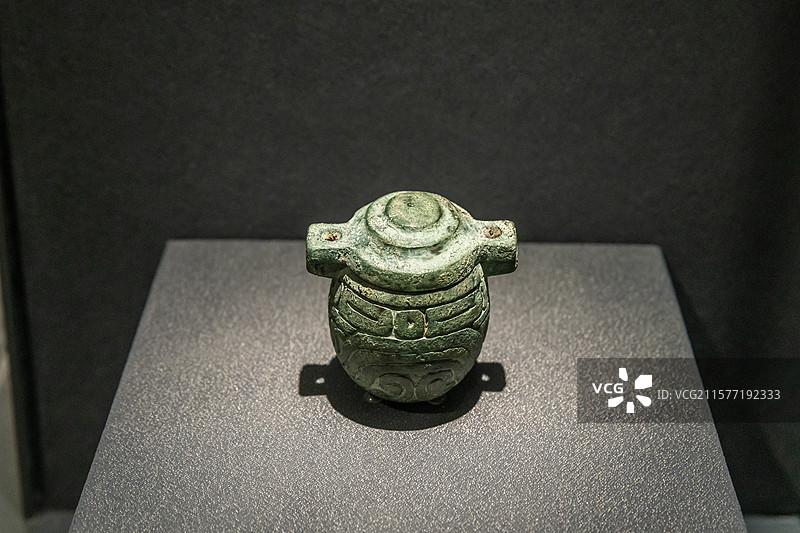 陕西考古博物馆变形兽纹小罐春秋公元前770-前476年2009年韩城梁带村遗址M300图片素材