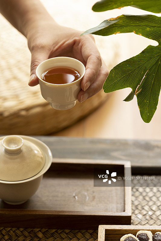 喝茶（大红袍）图片素材