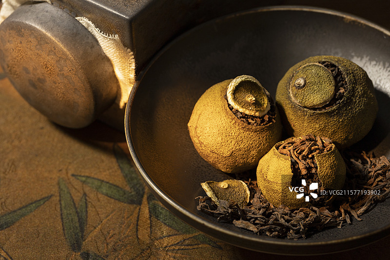 小青柑普洱茶（柑普茶）图片素材