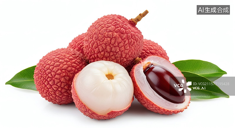 【AI数字艺术】新鲜荔枝图片素材