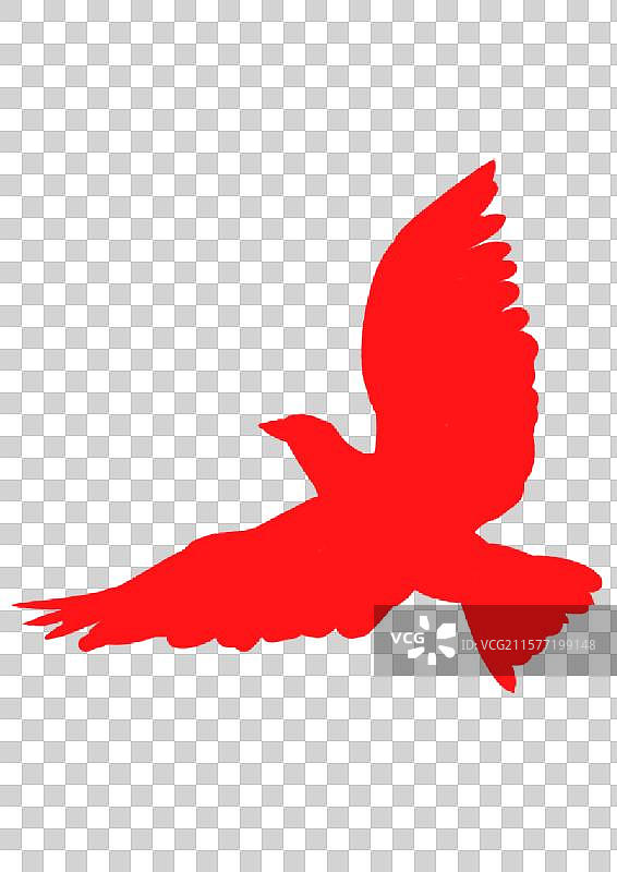 一只飞翔的鸽子剪影免抠元素PNG图片素材