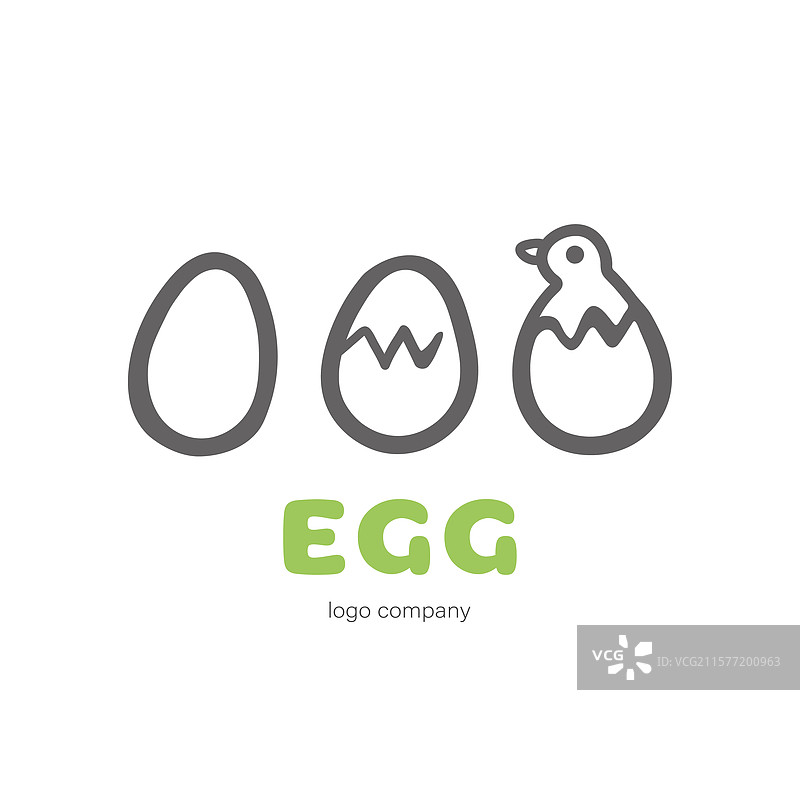 农场公司的鸡蛋与鸡的标志图片素材