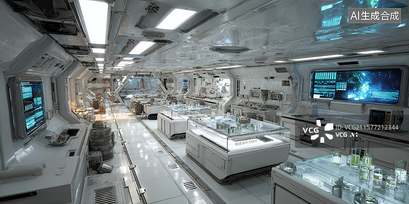【AI数字艺术】未来科技实验室图片素材