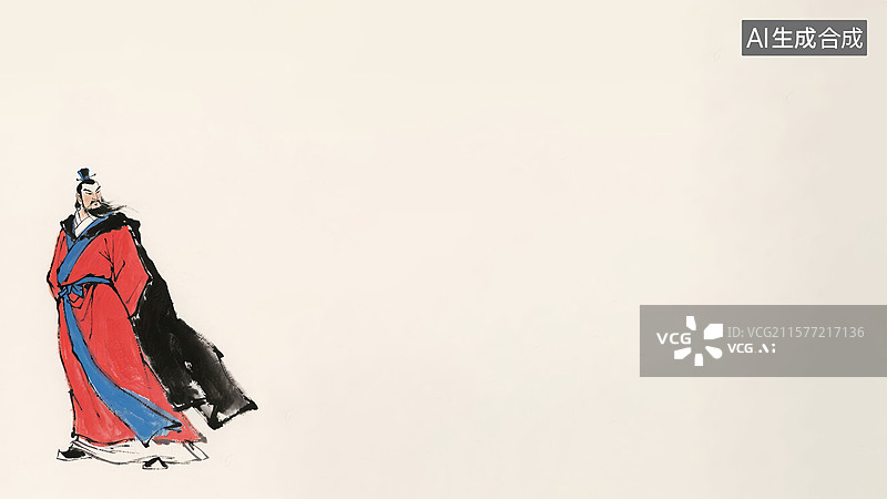 【AI数字艺术】水墨画左下图片素材